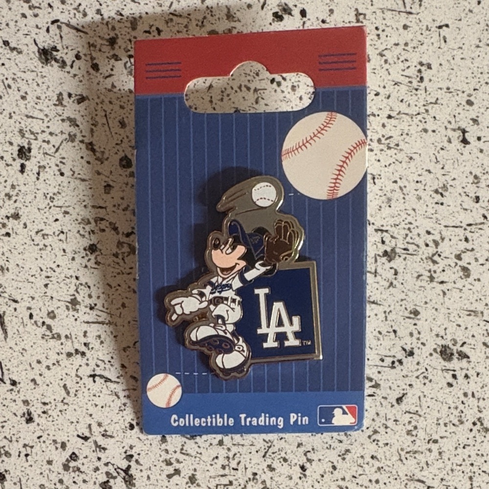 Disney LA Baseball Collectible Pin - Blue and White